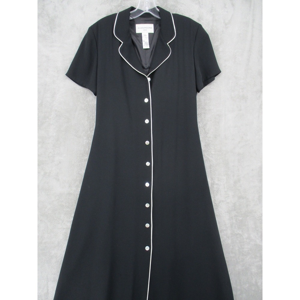 Vintage Evan Picone Dress Womens 8 Modest Button Front Modest Career Feminine - Picture 2 of 9